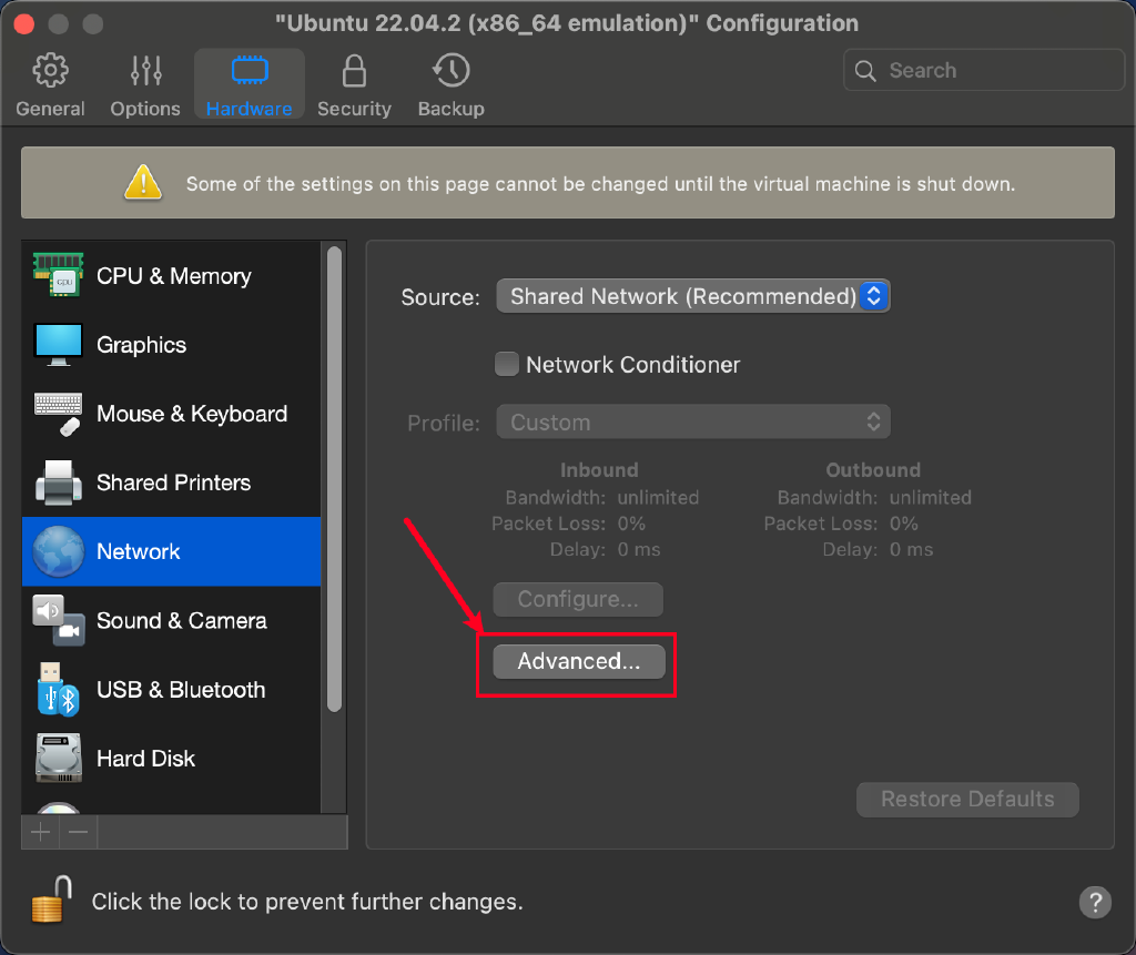修复 Parallels Desktop 无网络的问题